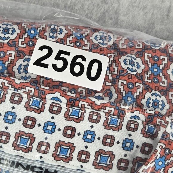 Cinch Womens Button Shirt Top Medium Long Sleeve Western Rodeo Geometric Orange - Picture 11 of 11